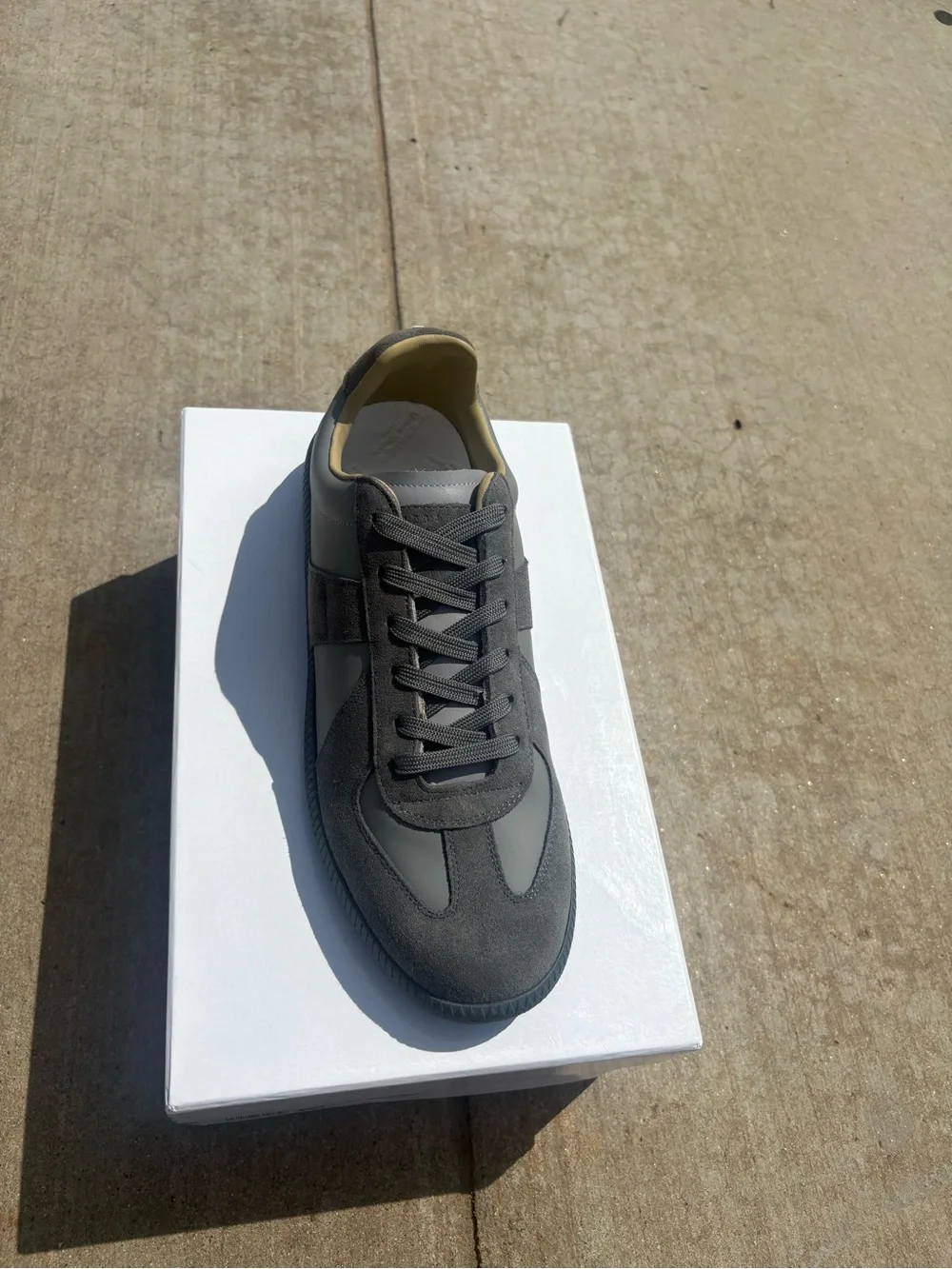 Maison Margiela Gray Suede & Leather Low-Top Sneaker